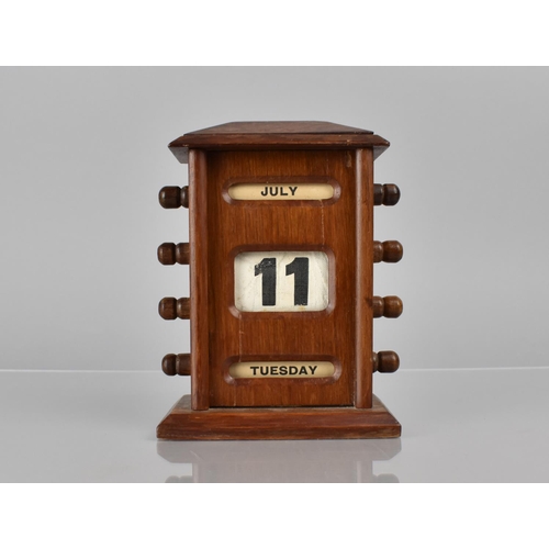 48 - A Late Victorian/Edwardian Desktop Perpetual Calendar, 12cms Wide, 16.5cms High