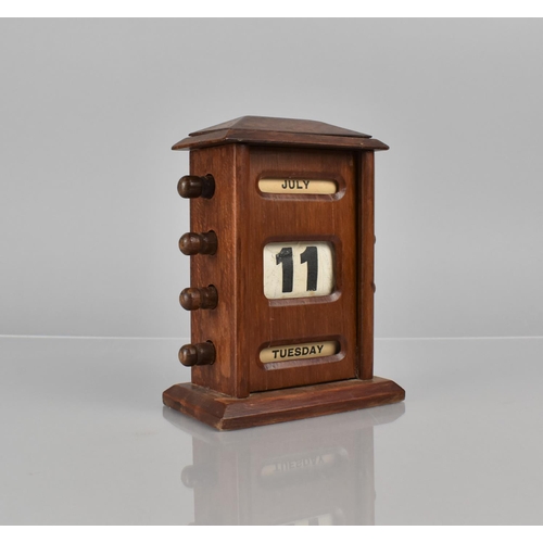 48 - A Late Victorian/Edwardian Desktop Perpetual Calendar, 12cms Wide, 16.5cms High