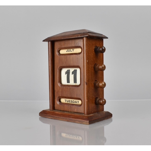 48 - A Late Victorian/Edwardian Desktop Perpetual Calendar, 12cms Wide, 16.5cms High