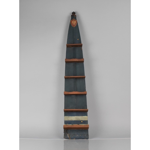 82 - A Novelty Pipe Rack formed From a Sculling Blade and Painted and Heraldic Decoration, 87cm high