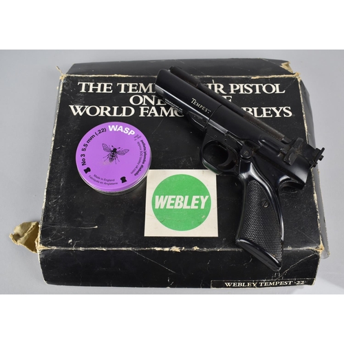 114 - A Webley 'Tempest' .22 Calibre Air Pistol in Original Box with Care Leaflet and Pellets