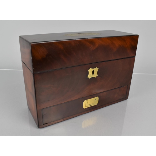 3 - A Late 18th/Early 19th century  Mahogany Campaign Apothecary Box having Hinged Lid with Inset Brass ... 