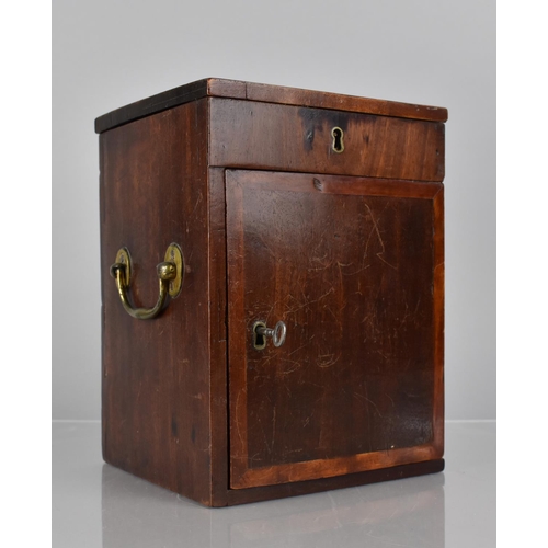 5 - A 19th Century Mahogany Apothecary Box with Hinged Lid to Fitted Top Section containing Medicine Bot... 