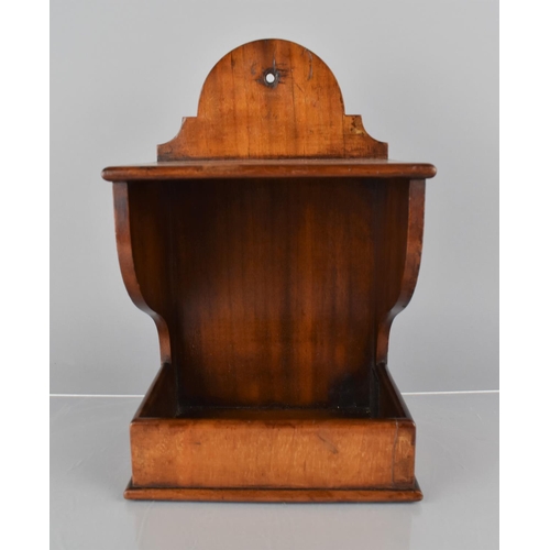 491 - A Late 18th Century George III Mahogany Wall Mounted Candle Stand and Open Candle Box, 16x21x34cms H... 