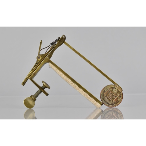 33 - A Rare Henry Hooper Brass Shelf Edge Postal Bismar with Medallion Form Weight Having Royal Roal of A... 