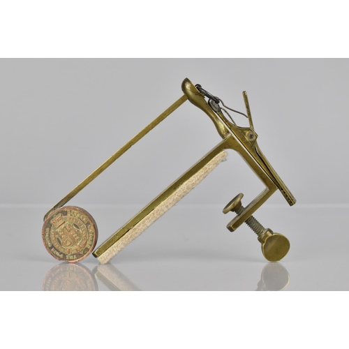 33 - A Rare Henry Hooper Brass Shelf Edge Postal Bismar with Medallion Form Weight Having Royal Roal of A... 