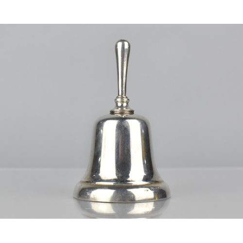 229 - An Edward VII Silver Bell, Birmingham 1908, 10.5cms High with Clapper