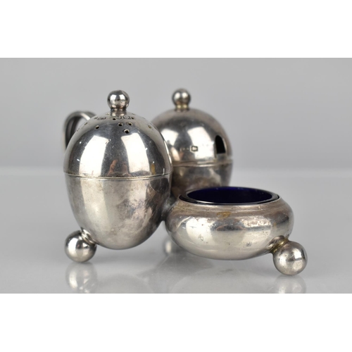 230 - A George V Silver Cruet Set on Stand by Atkin Brothers, Sheffield 1925, with Scrolled Handle and Set... 