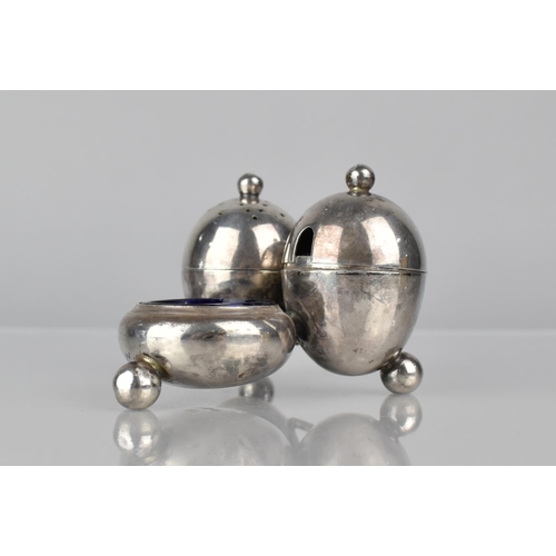 230 - A George V Silver Cruet Set on Stand by Atkin Brothers, Sheffield 1925, with Scrolled Handle and Set... 