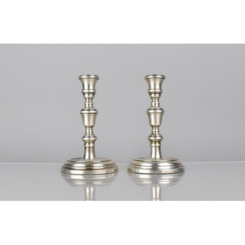 232 - A Pair of Elizabeth II Silver Candlesticks by Harrison Brothers and Howson Ltd, 16.5cms High