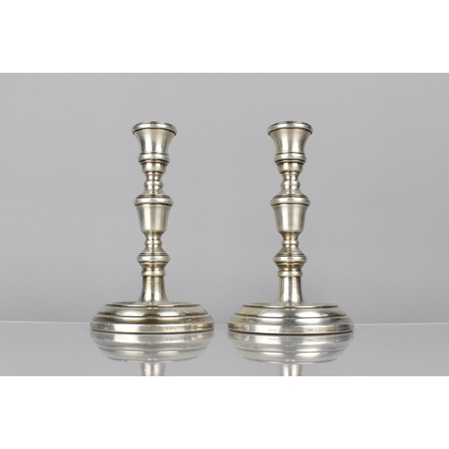 232 - A Pair of Elizabeth II Silver Candlesticks by Harrison Brothers and Howson Ltd, 16.5cms High