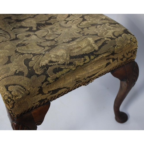 200 - A 19th Century Tapestry Upholstered Dressing Table Stool on Cabriole Supports with Shell Carved Deco... 