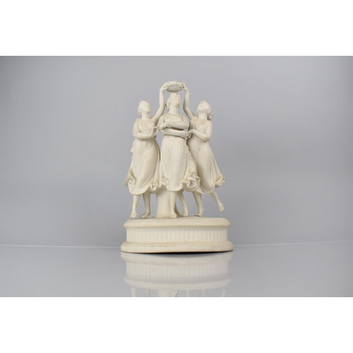 268 - A Parian Study, The Three Graces, 31cms High, Condition Not Perfect with Slight Damage to Feet and F... 