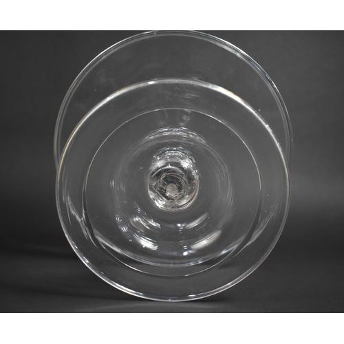 260 - A Georgian Glass Tazza with Circular Lipped Rim, Wrythen Stem upon Domed Circular Foor, 28cms Diamet... 