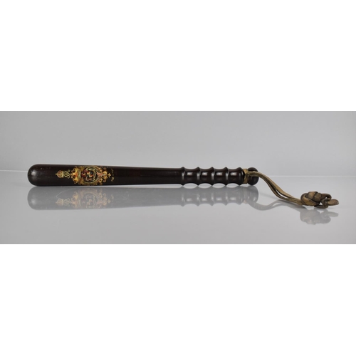 111 - A George V Wooden Birmingham Special Constabulary Truncheon with Painted Royal Cypher and Crest, Sta... 