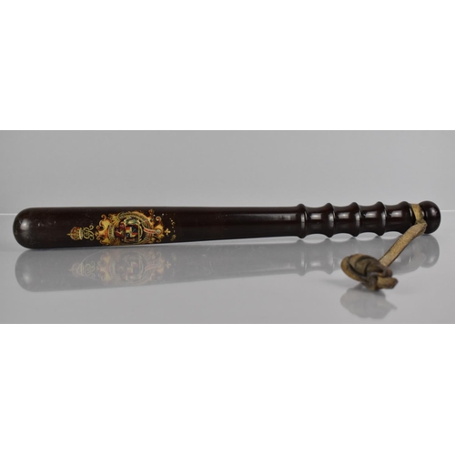 111 - A George V Wooden Birmingham Special Constabulary Truncheon with Painted Royal Cypher and Crest, Sta... 