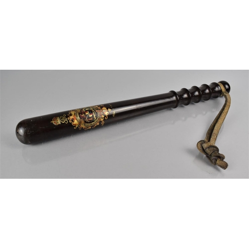 111 - A George V Wooden Birmingham Special Constabulary Truncheon with Painted Royal Cypher and Crest, Sta... 