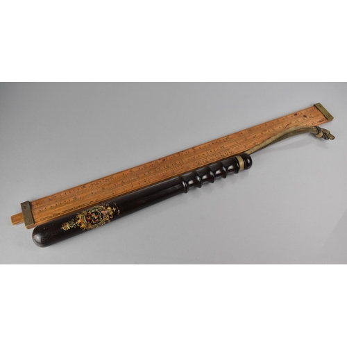 111 - A George V Wooden Birmingham Special Constabulary Truncheon with Painted Royal Cypher and Crest, Sta... 