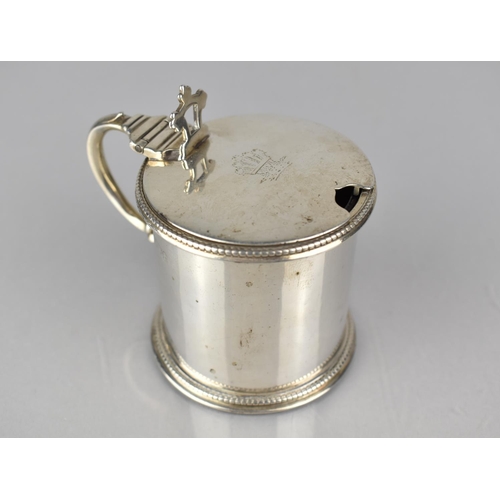 247 - A Victorian Silver Mustard Pot by Henry John Lias and James Wakely, London 1879, Having Scrolled Loo... 