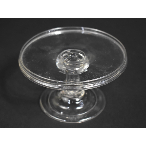 261 - An Unusually Small Georgian Hand Blown Comport/Tazza with Lipped Top and Dome Foot, 10cms Diameter, ... 