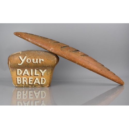 100 - An Early 20th Century Wooden Shop Display in the Form of a Loaf of 'Hovis' Bread inscribed 'Your Dai... 