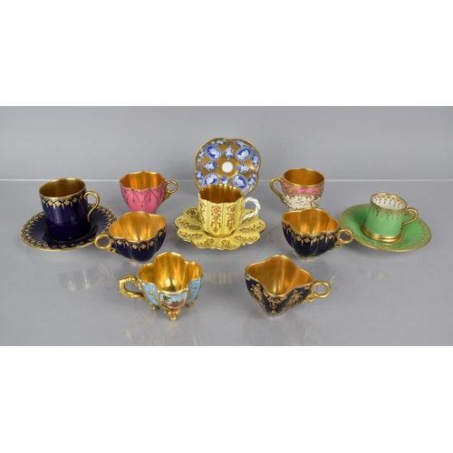 275 - A Collection of Various 19th and 20th Century Coalport Miniature Cabinet Cups and Saucers to Compris... 