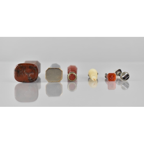 314 - A Collection of Six Various 18th/19th Century Seals to Comprise Large Agate Seal Bearing Panther/Pum... 