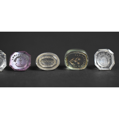 316 - A Collection of Ten Various 18th and 19th century Plain and Coloured Seals, 'Good Night', 'Elizabeth... 