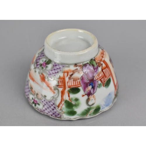 345 - A 18th/19th Century Chinese Export Porcelain Tea Bowl and Saucer in the Mandarin Palette depicting F... 