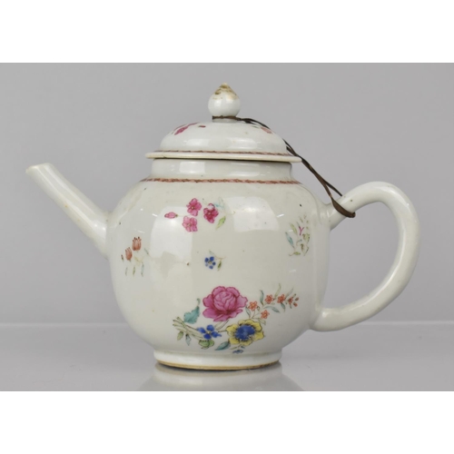 346 - An 18th Century Chinese Famille Rose Teapot, Qing Dynasty, Qianlong Period, 1736-1795, with Floral D... 