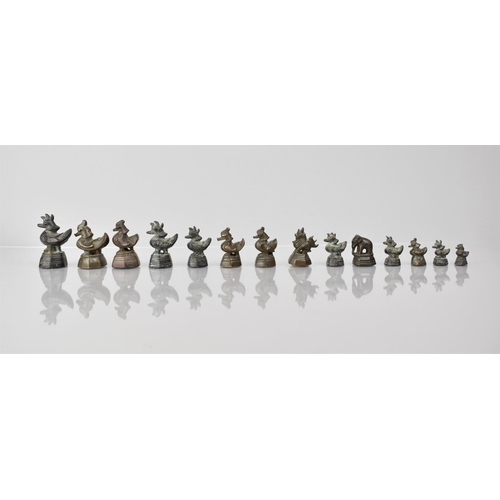 436 - A Collection of Fourteen 19th Century Opium Weights Mainly in the Form of Hitha Birds, Tallest 6cms ... 