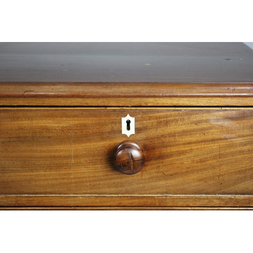 479 - A 19th Century Mahogany Chest of Two Short and Three Long Drawers, Ivory Escutcheons. With Exemption... 