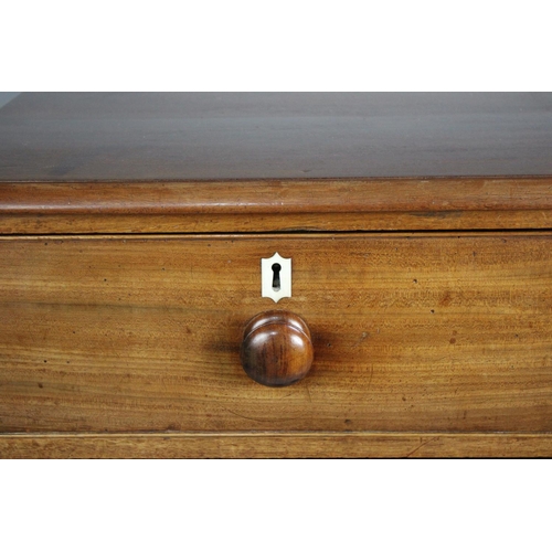 479 - A 19th Century Mahogany Chest of Two Short and Three Long Drawers, Ivory Escutcheons. With Exemption... 