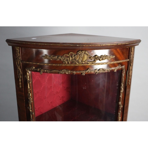 482 - A Reproduction Louis XV Double Freestanding Bow Fronted Corner Cabinet with Shelves and Ormolu Mount... 