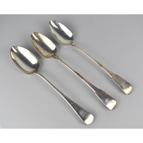 219 - A Pair of Georgian Silver Serving Spoons, Richard Crossley and George Smith IV together with a Furth... 