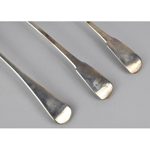 219 - A Pair of Georgian Silver Serving Spoons, Richard Crossley and George Smith IV together with a Furth... 