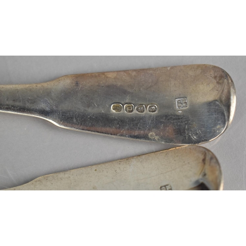 219 - A Pair of Georgian Silver Serving Spoons, Richard Crossley and George Smith IV together with a Furth... 