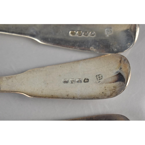 219 - A Pair of Georgian Silver Serving Spoons, Richard Crossley and George Smith IV together with a Furth... 