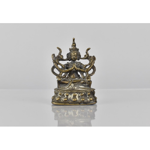 440 - A Bronze Nepalese Study of Vasundhara, 8.5cms High