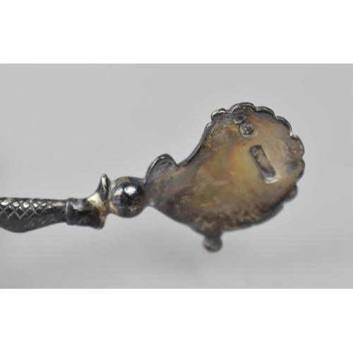 217 - A Pair of Victorian Silver Novelty Sugar Nips in the Form of a Harlequin Suspended from Two Coiled S... 