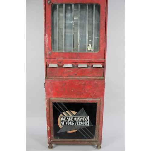 106 - A 1930s Full Size Free Standing Cigarette Vending Machine by F Graucob Ltle, Made in Denmark, The Ho... 