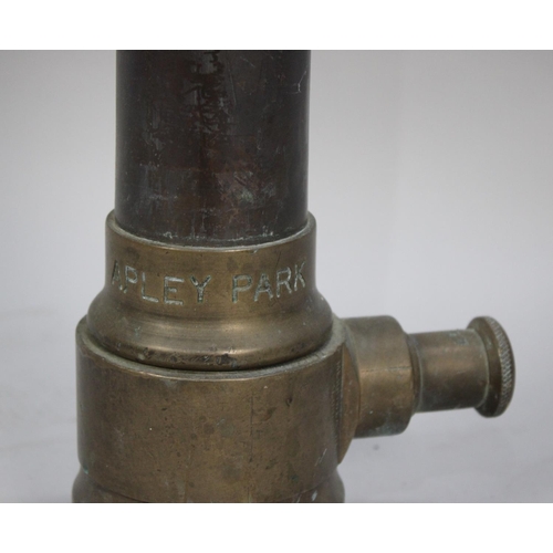 111 - A Long Bronze Merryweather Fire Hose Nozzle Inscribed 