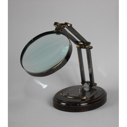 13 - A Large Reproduction Desk Top Magnifier as Made by Watts and Sons, Ltd, 1814