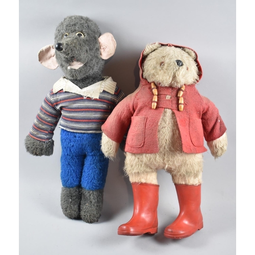 139 - A Vintage Paddington Bear and Roland Rat, 56cm high