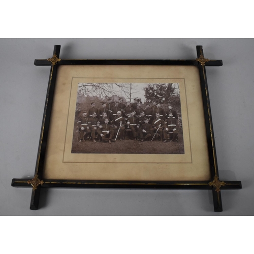 186 - A Framed Victoria Cross Gallery Print, Two Framed Military Photographs