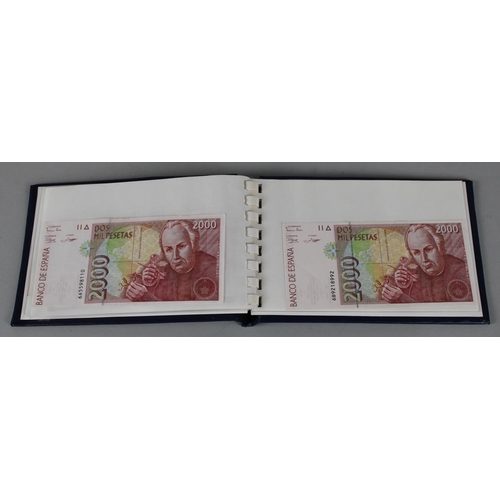 215 - A Collectors Booklet of Foreign Bank Notes to Include US $2 Bill, Fijian $2 Bill etc