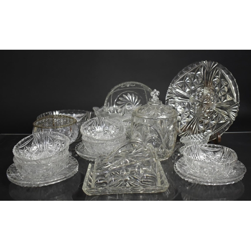 259 - A Collection of Various Cut and Moulded Glass to Comprise Bowls Etc