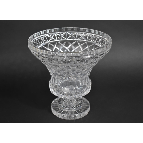 298 - A Large Late 19th Century Cut Glass Centrepiece, Pedestal Vase on Circular Foot, 30cm high