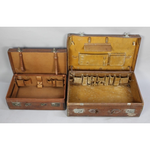 339 - A Collection of Various Vintage Leather Bags and Cases Etc