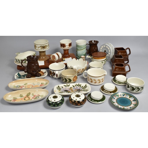 375 - A Collection of Various Jersey and Other Glazed Pottery to Comprise Dishes, Bowls, Vases etc